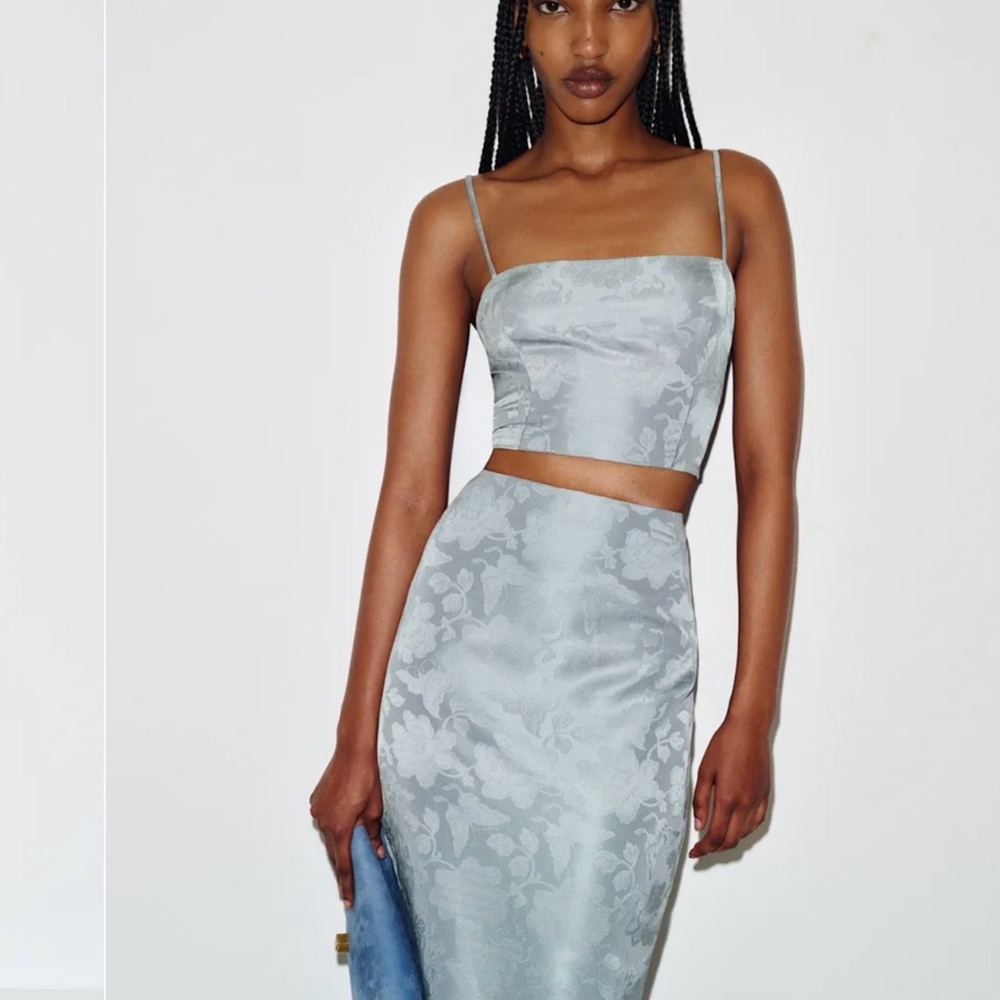 Reformation Nima Two Piece Set in Light Blue